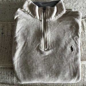 Cream Polo Ralph Lauren Quarter Zip (XL)